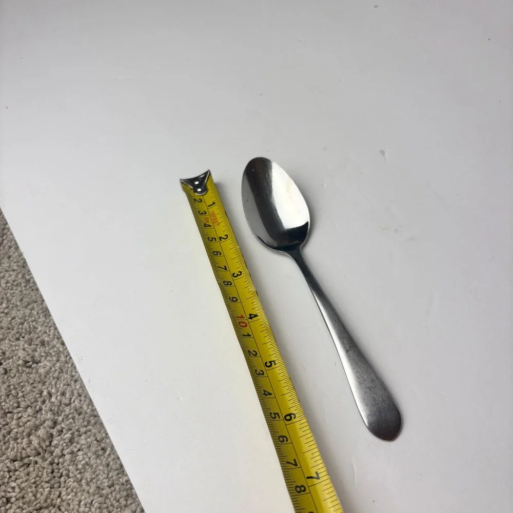 Pfaltzgraff 18/0 Stainless Steel Teaspoon Silver Teardrop Handle Flatware 6.25in
